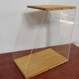 Vinyl Record Storage Visible Wooden LP Record Crate for Bedroom Office files