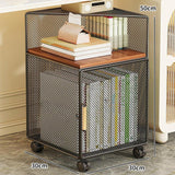 Rolling Book Cart with Wheel Under Desk File Organizer Cart for Kitchen Dorm