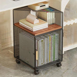 Rolling Book Cart with Wheel Under Desk File Organizer Cart for Kitchen Dorm