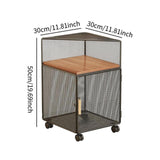 Rolling Book Cart with Wheel Under Desk File Organizer Cart for Kitchen Dorm
