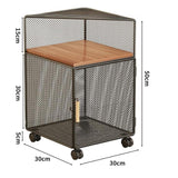 Rolling Book Cart with Wheel Under Desk File Organizer Cart for Kitchen Dorm