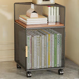 Rolling Book Cart with Wheel Under Desk File Organizer Cart for Kitchen Dorm