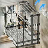 Kitchen Cutlery Holder Sponge Brush Holder for Cutting Board Soap Restaurant Gray