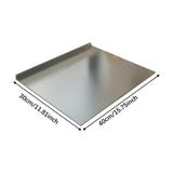 Stainless Steel Cutting Board Sturdy with Counter Lip Rustproof Pastry Board 40x30cm