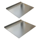 Stainless Steel Cutting Board Sturdy with Counter Lip Rustproof Pastry Board 40x30cm
