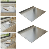 Stainless Steel Cutting Board Sturdy with Counter Lip Rustproof Pastry Board 40x30cm