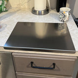 Stainless Steel Cutting Board Sturdy with Counter Lip Rustproof Pastry Board 40x30cm