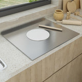 Stainless Steel Cutting Board Sturdy with Counter Lip Rustproof Pastry Board 40x30cm