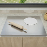 Stainless Steel Cutting Board Sturdy with Counter Lip Rustproof Pastry Board 40x30cm