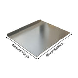 Stainless Steel Cutting Board Sturdy with Counter Lip Rustproof Pastry Board 50x40cm