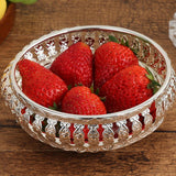 Maxbell Cosmetic Storage Tray Bathroom Vanity Tray Round Decorative Tray for Wedding