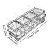 Maxbell Clear Seasoning Box Seasoning Storage Container for Dining Room Camping Home