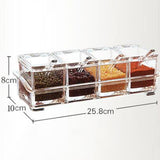 Maxbell Clear Seasoning Box Seasoning Storage Container for Dining Room Camping Home