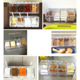 Maxbell Clear Seasoning Box Seasoning Storage Container for Dining Room Camping Home