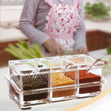 Maxbell Clear Seasoning Box Seasoning Storage Container for Dining Room Camping Home