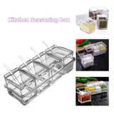 Maxbell Clear Seasoning Box Seasoning Storage Container for Dining Room Camping Home