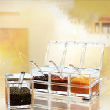 Maxbell Clear Seasoning Box Seasoning Storage Container for Dining Room Camping Home