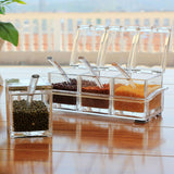 Maxbell Clear Seasoning Box Seasoning Storage Container for Dining Room Camping Home
