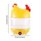 Egg Boiler Machine Egg Steamer with Lid and Measuring Cup 2 Layer Egg Cooker Yellow