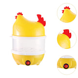 Egg Boiler Machine Egg Steamer with Lid and Measuring Cup 2 Layer Egg Cooker Yellow