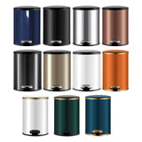 Trash Can with Foot Pedal Simple Dustbin Garbage Bin for Dorm Restroom Lobby Dark Blue