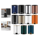 Trash Can with Foot Pedal Simple Dustbin Garbage Bin for Dorm Restroom Lobby Dark Blue