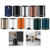 Trash Can with Foot Pedal Simple Dustbin Garbage Bin for Dorm Restroom Lobby Dark Blue