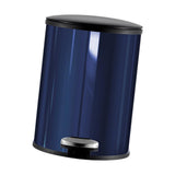 Trash Can with Foot Pedal Simple Dustbin Garbage Bin for Dorm Restroom Lobby Dark Blue