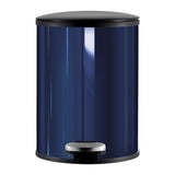 Trash Can with Foot Pedal Simple Dustbin Garbage Bin for Dorm Restroom Lobby Dark Blue