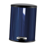 Trash Can with Foot Pedal Simple Dustbin Garbage Bin for Dorm Restroom Lobby Dark Blue