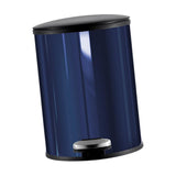 Trash Can with Foot Pedal Simple Dustbin Garbage Bin for Dorm Restroom Lobby Dark Blue
