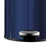 Trash Can with Foot Pedal Simple Dustbin Garbage Bin for Dorm Restroom Lobby Dark Blue