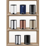 Trash Can with Foot Pedal Simple Dustbin Garbage Bin for Dorm Restroom Lobby Dark Blue