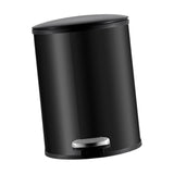 Trash Can with Foot Pedal Simple Dustbin Garbage Bin for Dorm Restroom Lobby Black