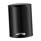 Trash Can with Foot Pedal Simple Dustbin Garbage Bin for Dorm Restroom Lobby Black