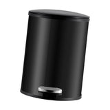 Trash Can with Foot Pedal Simple Dustbin Garbage Bin for Dorm Restroom Lobby Black