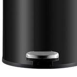 Trash Can with Foot Pedal Simple Dustbin Garbage Bin for Dorm Restroom Lobby Black