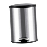 Trash Can with Foot Pedal Simple Dustbin Garbage Bin for Dorm Restroom Lobby Silver