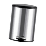Trash Can with Foot Pedal Simple Dustbin Garbage Bin for Dorm Restroom Lobby Silver