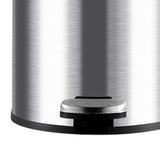 Trash Can with Foot Pedal Simple Dustbin Garbage Bin for Dorm Restroom Lobby Silver