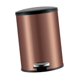 Trash Can with Foot Pedal Simple Dustbin Garbage Bin for Dorm Restroom Lobby Rose Gold