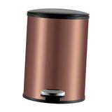 Trash Can with Foot Pedal Simple Dustbin Garbage Bin for Dorm Restroom Lobby Rose Gold