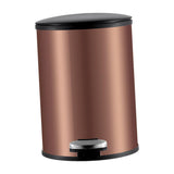 Trash Can with Foot Pedal Simple Dustbin Garbage Bin for Dorm Restroom Lobby Rose Gold