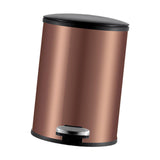Trash Can with Foot Pedal Simple Dustbin Garbage Bin for Dorm Restroom Lobby Rose Gold
