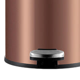Trash Can with Foot Pedal Simple Dustbin Garbage Bin for Dorm Restroom Lobby Rose Gold
