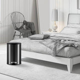 Trash Can with Foot Pedal Simple Dustbin Garbage Bin for Dorm Restroom Lobby Titanium Black
