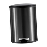 Trash Can with Foot Pedal Simple Dustbin Garbage Bin for Dorm Restroom Lobby Titanium Black