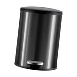 Trash Can with Foot Pedal Simple Dustbin Garbage Bin for Dorm Restroom Lobby Titanium Black