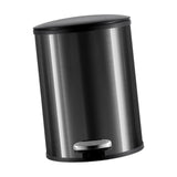 Trash Can with Foot Pedal Simple Dustbin Garbage Bin for Dorm Restroom Lobby Titanium Black