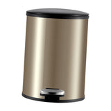 Trash Can with Foot Pedal Simple Dustbin Garbage Bin for Dorm Restroom Lobby Gold